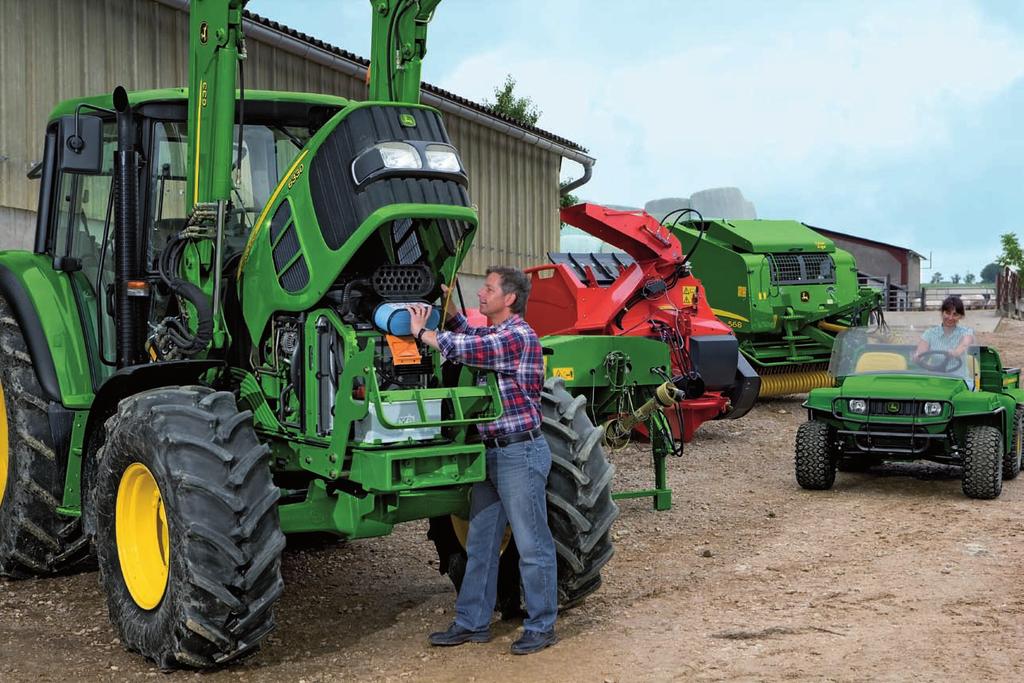 Traktory řady 6030 o výkonu 63 až 114 kw (85 až 155 koní) (97/68 EC) 13 Údržba je nyní mnohem jednodušší, než dříve.