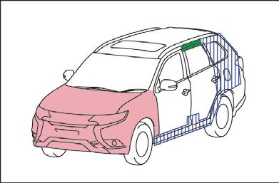 K rozřezání karosérie vozidla použijte hydraulické nůžky nebo vhodný nástroj, který nezpůsobuje vznik jisker. Pokud tento pokyn nedodržíte, může dojít k těžkému zranění vás nebo cestujících.