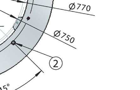 mm) ± 3 (na Ø 1100 mm) * 0,04 mm (na Ø 1100