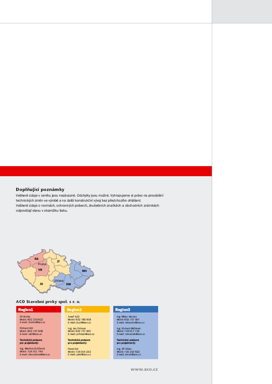Doplňující poznámky Vyhrazujeme si právo na provádění technických