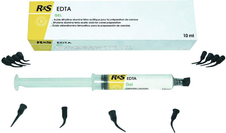 15% EDTA gel Přípravek na čištění kořenových kanálků. Rozpustné ve vodě.