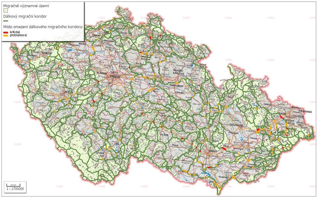 TEORETICKÝ ÚVOD 2.3.2 DÁLKOVÉ MIGRAČNÍ KORIDORY Jsou základní ochrannou jednotkou v systému a součástí MVÚ.