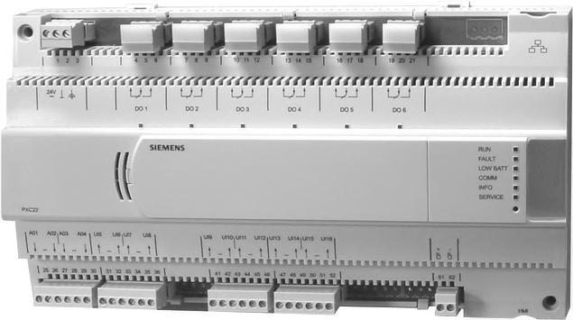 Komunikace BACnet/IP BACnet/LonTalk Certifikát BTL (BACnet komunikace testována v BTL) Komplexní funkce řídicí úrovně (správa alarmů, časové programy, historická data, trendy, dálkový přístup,