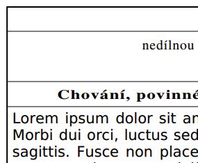 9 bodů), viditelně je při tisku písmo jiné (typicky menší), než u jiného prvku, u kterého je nastavená stejná velikost písma. Vysvětlíme na následujícím příkladu.