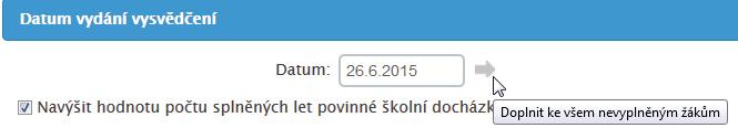 Je v podstatě jedno, přes jakou třídu na zadání data vysvědčení Admin půjde, z titulu absolutních práv bude moci tuto hodnotu zapsat všem třídám. 2.