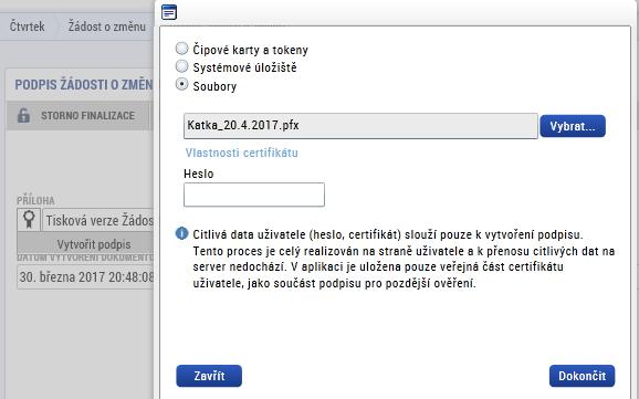 Je možné podepsat ŽoZ signatářem projektu či osobou zmocněnou k podpisu plnou