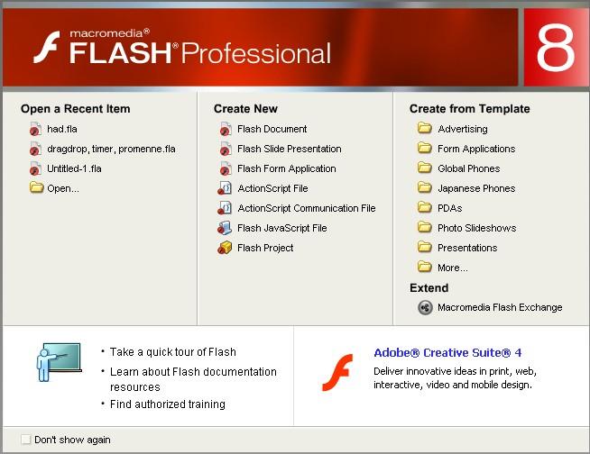 Macromedia Flash úvod, prostředí Animační program Macromedia Flash Professional, se kterým v DUMech č.