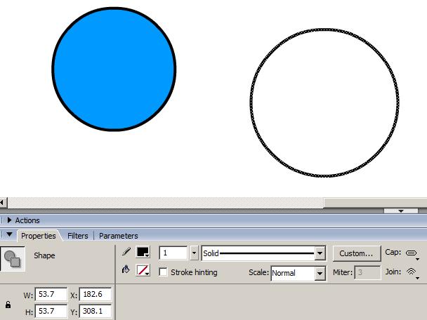 Při tvoření kola držíme Shift, abychom kreslili kruh, ne elipsu.
