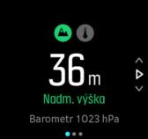 4.4. Informace o prostředí Hodinky Suunto 9 neustále měří absolutní tlak vzduchu pomocí vestavěného tlakového senzoru.