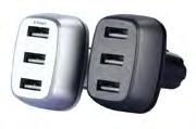 CHR0283 RYCHLONABÍJECÍ AUTOADAPTÉR S 2 USB PORTY A LED PROUŽKEM