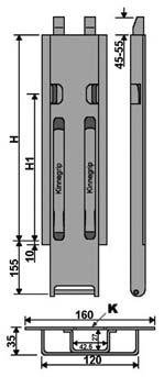 600 457 levý 3,1 kg ocel 2478PP 800 657 pravý 4,0 kg ocel 2478PL 800 657 levý 4,0 kg ocel Sloupek Kinnegrip K20 boční bez KT číslo výška