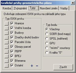 Jedná se pouze o zvýraznění na obrazovce a nemá vliv na tisk ani export do VFK. Účelem tohoto zvýraznění je pouze snažší optická orientace uživatele v kresbě na obrazovce.