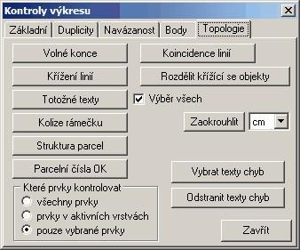 342 GEUS grafika Doplněny konfigurovatelné panely nástrojů (GP-ISKN, Body, Pomůcky, Výpočty). Panely lze "utrhnout" a umístit jako plovoucí na libovolné místo pracovní plochy. Viz Nástrojová lišta 7.