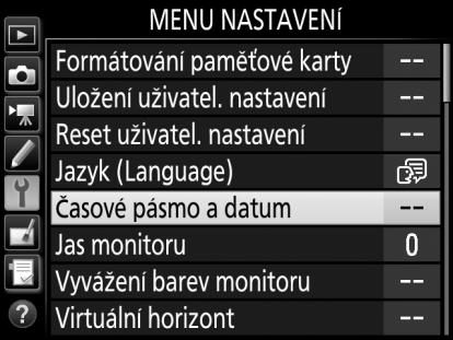 Příručka Menu fotoaparátu: Přehled K většině volitelných možností pro fotografování, přehrávání a nastavení lze přistupovat prostřednictvím menu fotoaparátu.