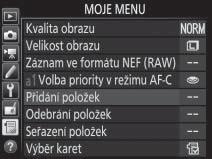 Navigace v menu K navigaci