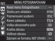 menu. Stisknutím tlačítek 1