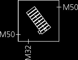 Se speciálními duroplastovými svorkami na DIN liště, 5 pólů, možnost zakončení pro každý pól dvě svorky 2,5 až 35 mm², se sadou kovových hmoždinek, 2 ks kabelové šroubení M50 (rozsah těsnění 23-34