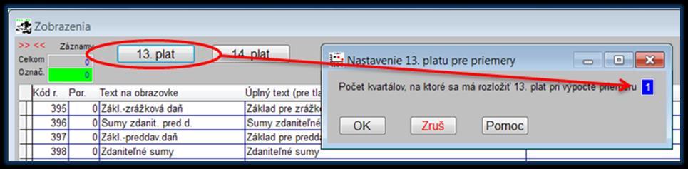 Pomocná tabuľka pre splnenie podmienok oslobodenia Vo verzii 9.81 v mesiacoch apríl a máj (resp.