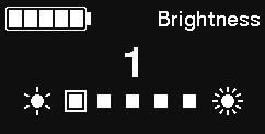 5. kapitola OVLÁDÁNÍ Nabídky nastavení Brightness (Jas) Jas podsvícení lze upravit dle potřeby. SW-E8000-L/ SC-E8000 SW-E6010/ SC-E6010 Jas nastavíte stiskem tlačítek X nebo Y.