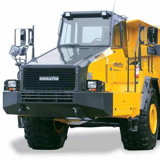 Stručný přehled Spojení nejmodernější technologie a komponentů Komatsu vytváří kloubového dumperu HM400-2 samostatnou kategorii v této třídě strojů.