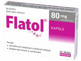 Flatol Kapsle Flatol obsahují simethicon a fenyklovou silici.