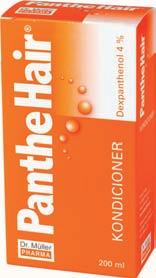 200 ml PantheHair šampon proti lupům PantheHair šampon proti lupům obsahuje kromě 3 % panthenolu také efektivní koncentrace dvou