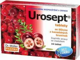 Urosept Urosept nabízí řadu přípravků se šťávou z klikvy velkoplodé lidově nazývanou kanadská