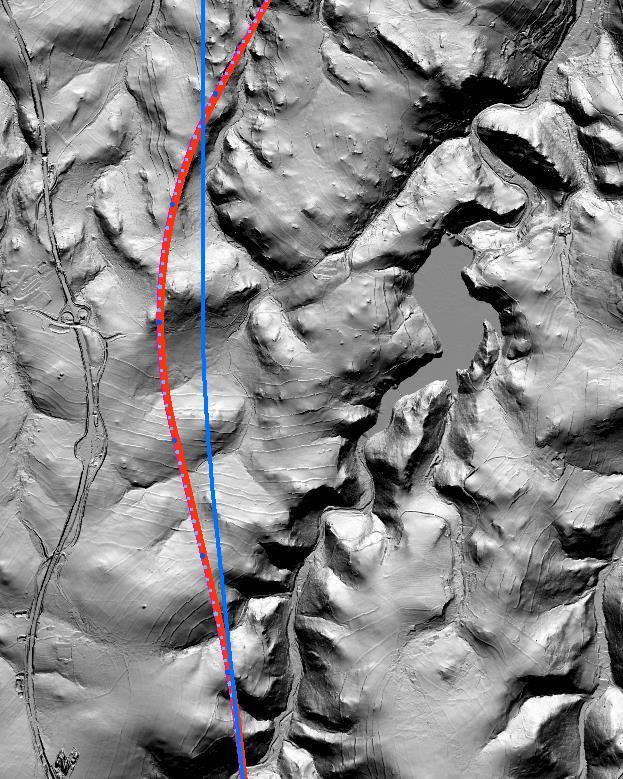 Výhled činností na rok 2018 Poloha přehrady vůči trase: Trassen-km 17 bis Trassen-km 19 Poloha přehrady k hrázi Trassen-km 17 Odstup od hráze: ca. 2,4 km Hloubka tunelu mezi km 17 19 ca. 230 m ca.