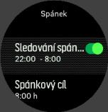 2. Přepněte na Sledování spánku. 3. Nastavte čas, kdy obvykle chodíte spát a kdy se obvykle budíte. V posledním kroku definujete dobu, kterou strávíte spánkem.