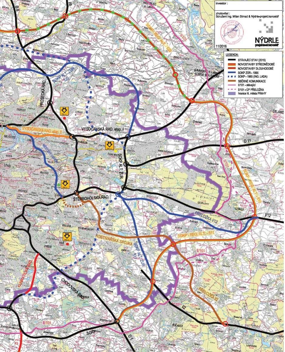 Řešení pro tranzit nabízí úsek Říčany Úvaly Jirny Brandýs nad Labem v regionální variantě SOKP 511 (Říčany Běchovice) Městská doprava Jedná se o propojení komunikací D1, I12, D11 a D10 v souladu s