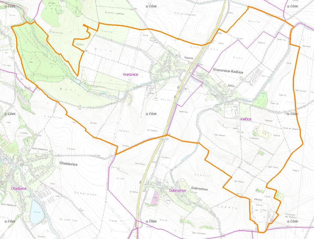 A. NÁZEV OBCE Název části obce (ZSJ): Vranovice Mapa A: Území obce Přehledová mapka