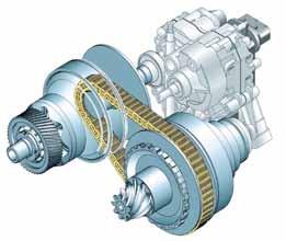 13 14 15 Obr. 60) Komponenty CVT od firmy LuK 1 4 1 Primární soukolí Lamelový řetěz 3 Sekundární soukolí 4 Hydraulické ovládání s čerpadlem 3 Obr.