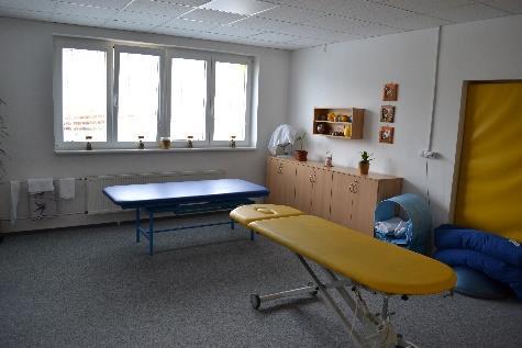 Fyzioterapeutická místnost, kde se provádí fyzio