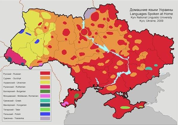 Reálné rozdělení Ukrajiny