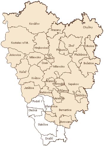 3.1 Základní popis území 3 Sociálně demografická analýza Sociálně demografická analýza je zpracovaná pro správní obvod Milevsko (obec s rozšířenou působností) s přihlédnutím k regionu Milevsko (obce