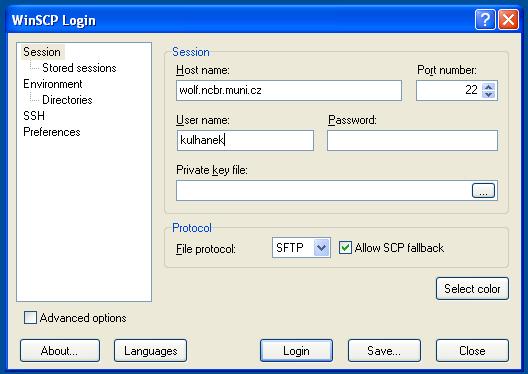 Vzdálené kopírování z MS Windows WinSCP http://winscp.