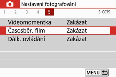 N Snímání časosběrných filmů Snímky pořizované v nastaveném intervalu lze automaticky zkombinovat do videosouboru. Časosběrný film zrychleně ukazuje změny objektu zachycené za mnohem delší období.