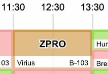 Rozvrh bloky výuky Předmět 18ZPRO Základy programování (přednáška) Čas zahájení výuky = 11.30 Čas skončení výuky = 13.