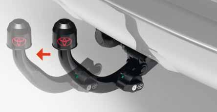 Elektroinstalace je šitá na míru každému modelu vozu Toyota a bezpečně propojí světla vozu se světly přívěsného vozíku nebo zadního nosiče jízdních kol.
