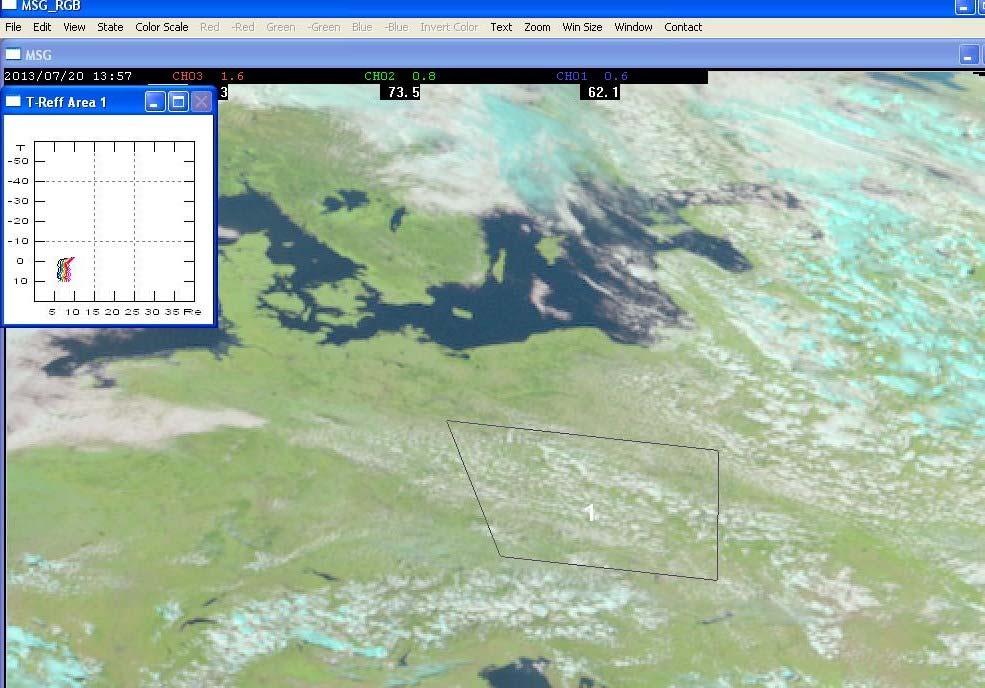 Obr. 50: Analýza z 20. července 2013, 13:57 UTC Odlišného barevného schématu (Denní přirozené barvy) je zde (Obr.