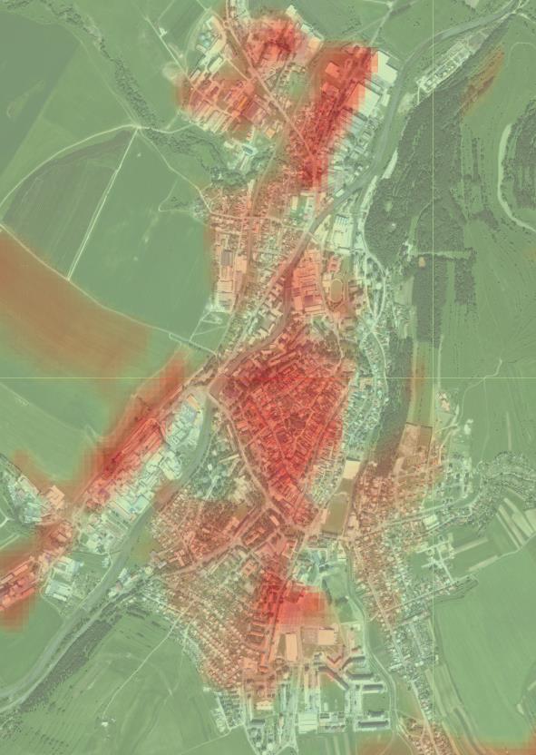 Veřejné rozhraní energetického portálu Termografická mapa města Identifikace