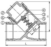 otvorů filtru: Hustota síta Od -20 C do +200 C 50 bar 1 mm 2 mm Sítkový filtr pro vodní, olejové a plynové instalace.