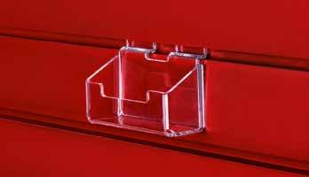 56 Příslušenství k lamelovým stěnám FlexiSlot -držák na vizitky materiál: akrylátové sklo; síla