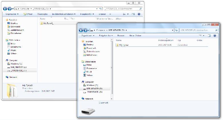Popřípadě můžete data z harddisku Tyrosu5 pomocí počítače přímo nakopírovat na USB flash disk, bez bezpečnostní zálohy