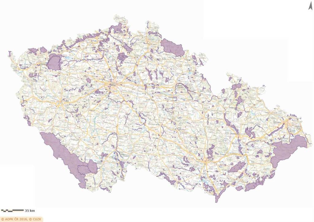 Obr. 1: Ptačí oblasti na území České republiky (mapy.nature.cz) Obr.