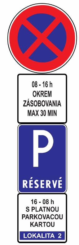 Parkovacie médium Parkovacia karta Cenina vydávaná s ročnou platnosťou pre lokalitu definovanú na parkovacej karte.