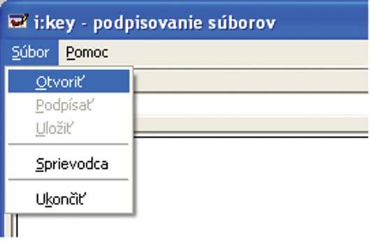 POUŽÍVATEĽSKÁ PRÍRUČKA pre podpisovanie súborov príkazov na úhradu 3 O aplikácii i:key podpisovanie súborov Aplikácia i:key podpisovanie súborov príkazov na úhradu slúži na podpisovanie elektronickyḿ