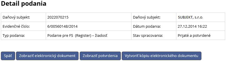 7. História komunikácie 7.1. Odoslané dokumenty Prihlásený používateľ v menu zvolí záložku História komunikácie/odoslané dokumenty.