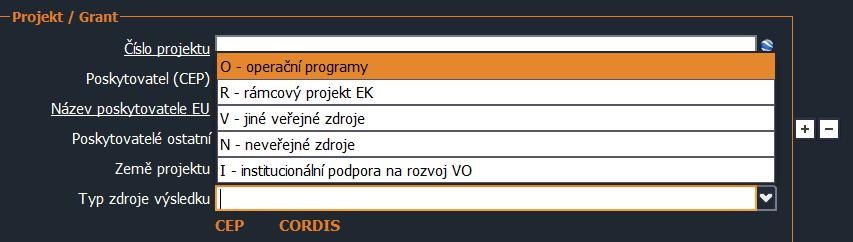 Kontroly zápisu v ASEP, projekty Projekt (důležitost uvedení všech projektů v záznamu - spolupráce). Doplnění projektu do záznamů v RIV vytvořením záznamu mimoasep.