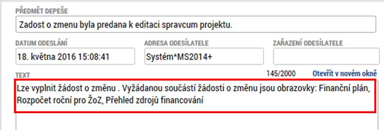 Změna iniciovaná ze strany ZS či ŘO 1. 2. 3. 4.